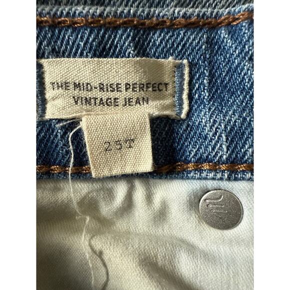 Madewell The Mid-Rise Perfect Vintage Jean Women’s Size 25T Raw Hem Edition - Picture 8 of 11